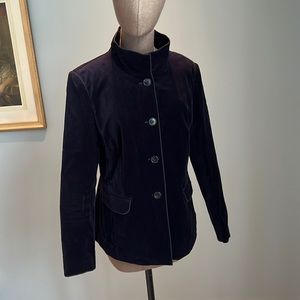 LAFAYETTE Deep Navy Velvet Blazer (8)